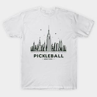 Pickleball New York Skyline Design T-Shirt